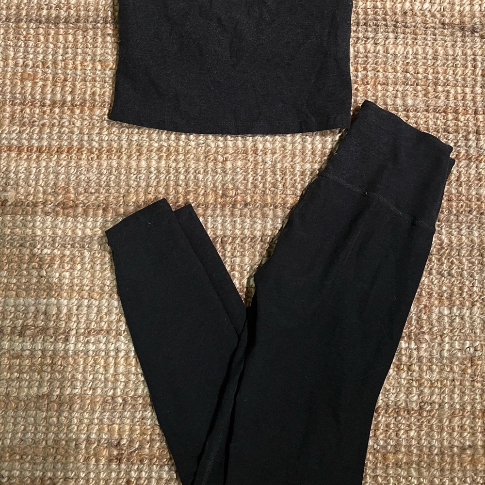 Beyond yoga Spacedye Caught In The Midi High Waisted Legging in black